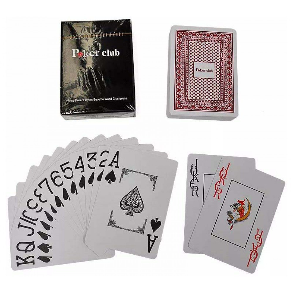 Карты игральные пластиковые для Покера Poker Club 54шт. 19567