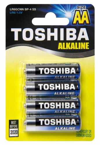 Батарейки TOSHIBA Alkaline LR6GCNN BP-4 SS (AA/1,5V) 4шт. на блистере