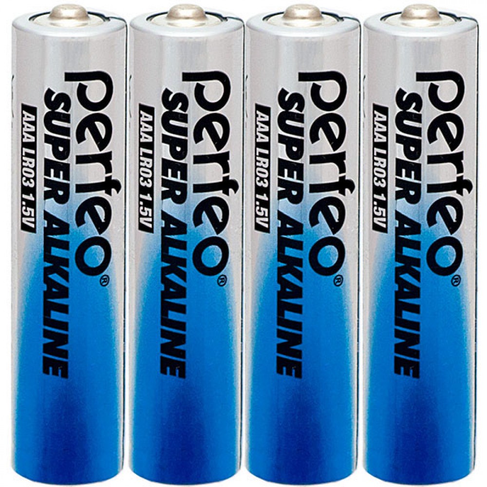 Батарейки PERFEO LR03/4SH Super Alkaline (AAA/1,5V) 4шт.  PF LR03/4SH