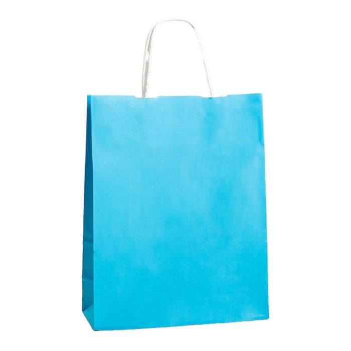 Пакет крафт «Радуга» голубой, 25 х 11 х 32 см, крученая ручка 1150012