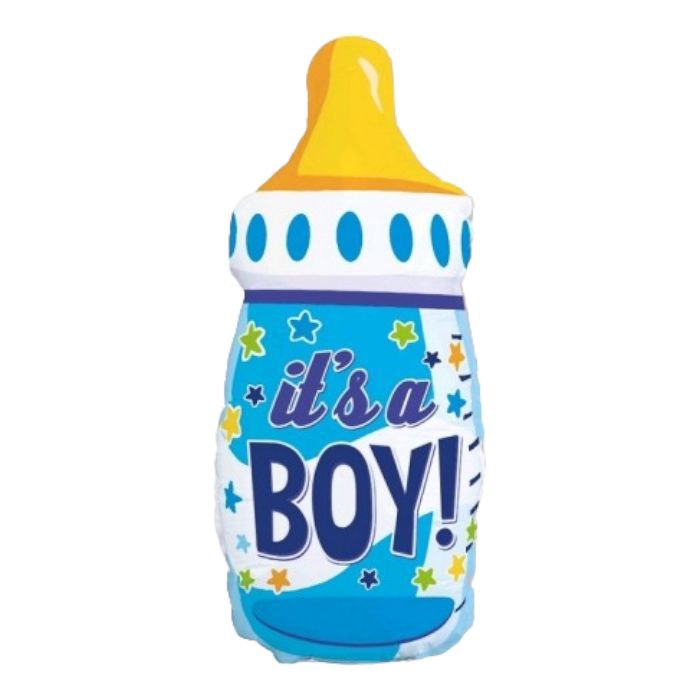Ф Фигура (31”/79 см) Бутылочка для мальчика звездочки Голубой 1 шт 1207-4257 / 901826 8-д.